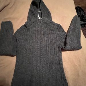 never worn grey hooded sweater size large